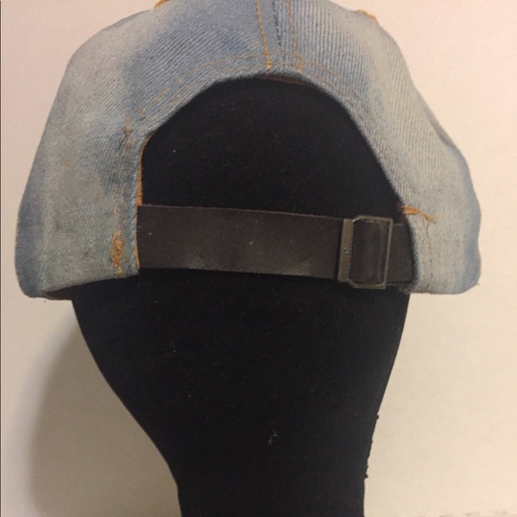 ♥️  Blue Jean Studded Baseball Cap Bling Hat - Picture 2 of 2